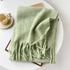 Pink Scarf Lady Autumn Winter Solid Simple Muffler Women Men Wool Blend Versatile Multi-color Soft Thermal Shawl Female Male