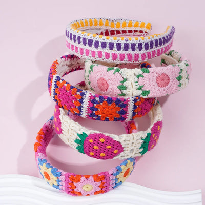 NEW Knitted Headband Bohemian Style Summer Seaside Vacation Handmade Head Band Hair Accessories for Women Girls