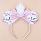 Nieuwste Mickey Mouse Oren Hoofdband Kid Adult Festival Party Pailletten Strik Haarband Vrouwen Baby Girl Party Haar Accessories