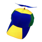 Bamboo Dragonfly Rainbow Sun Cap Funny Adventure Dad Hat Snapback Hat Helicopter Propeller Design for  Boys Girls Adult