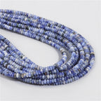 Natural Flat Round Stone Beads Abacus Shape Jaspers Quartzs Gems Beads For DIY Necklace Earrings Jewelry Making Accessori 2*4mm