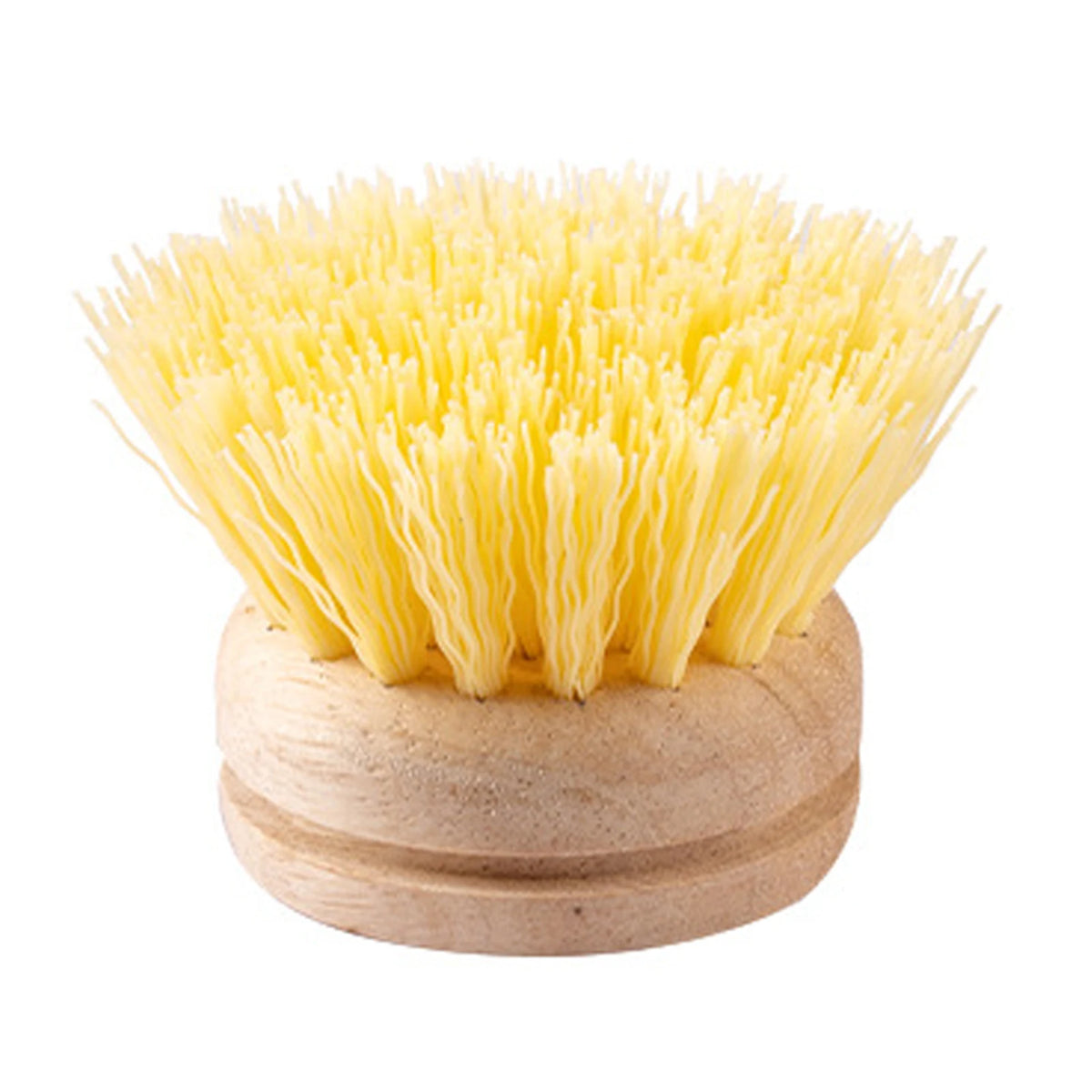 Replaceable Dish Brush Wooden Handle Stain Remove Pot Brush Portable Household Cleaning Scrub Brushes Kitchen Accessories