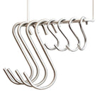 10 pcs Stainless steel S shaped hook Large hook S hook, multi purpose S shaped hook metal S-hook hook for kitchen and bathroom