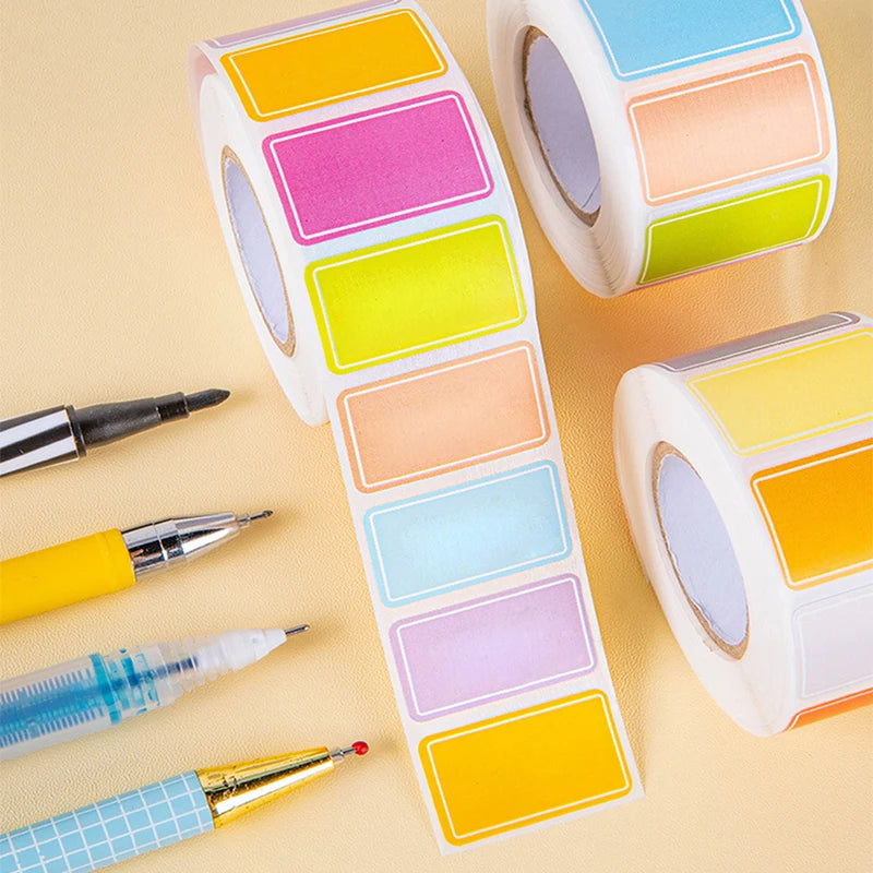 500 Waterproof Colored Labels Stickers Color-Coding Removable Labels Solid Colors Tags for Inventory Address File Classification