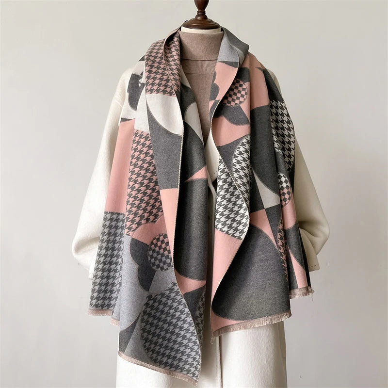 Cashmere Scarf for Women Thick Warm Winter Blanket Brand Female Luxury Quality Shawl Wrap Bufanda 2024 Poncho Echarpe Pashmina
