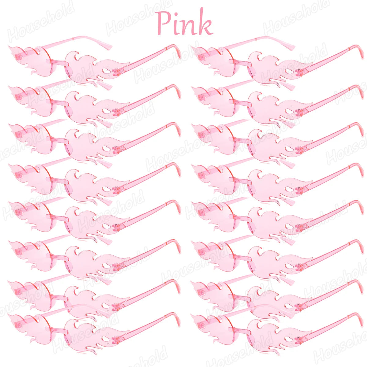 12-120Pcs Fire Flame Sunglasses Rimless Fire Sunglasses Candy Color Party Sunglasses Wedding Funny Sunglasses for Guest