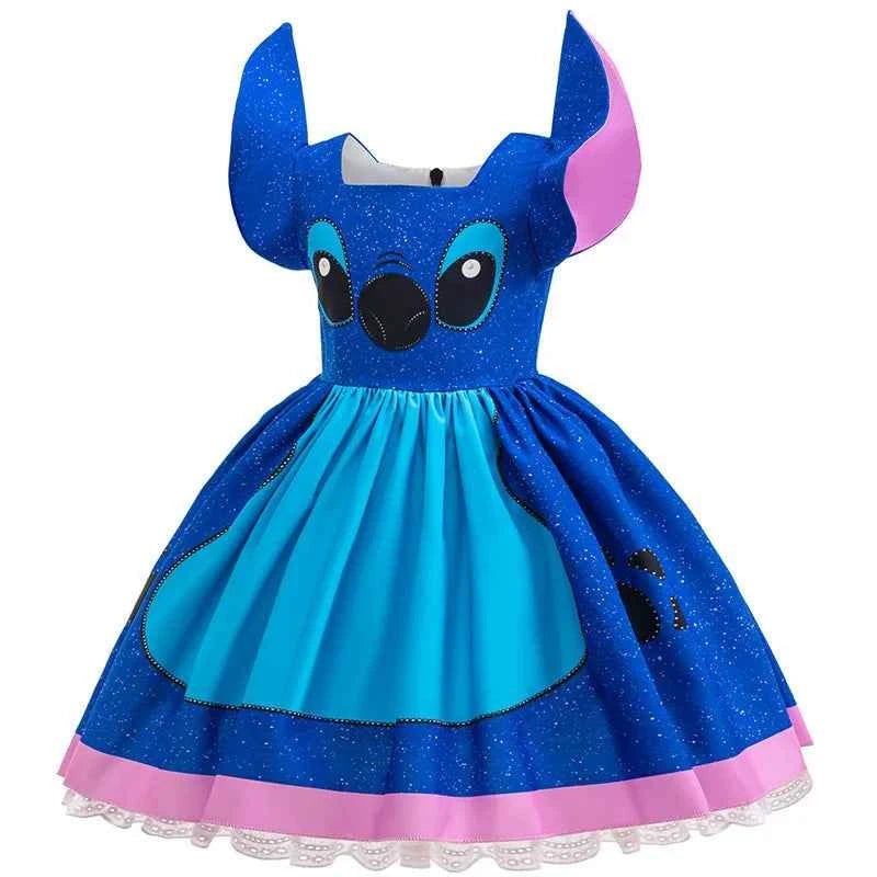 Girls Stitch Cosplay Dress – Cartoon Princess Costume Outfit