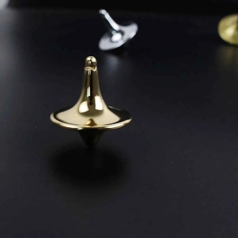 Metal Gyro Great Accurate Silver Spinning Top Hot Movie Totem Print Spinning Top apda7a08