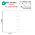 A7 50Sheets Loose Leaf Notebook Refill Spiral Binder Inner Page Weekly Monthly To Do Line Grid Inside Paper Stationery