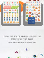 Busy Book for Kids, Animals Vehicles Dinosaurs Stickers, Matching Number & Letter Games, Interactive Learning Activity Book