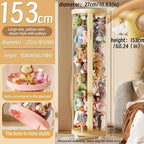 Transparent Doll Storage Box Plush Toy Organization Toy Storage Tube DIY Zipper Bins Kid Christmas Gift Children's Toy Organizer