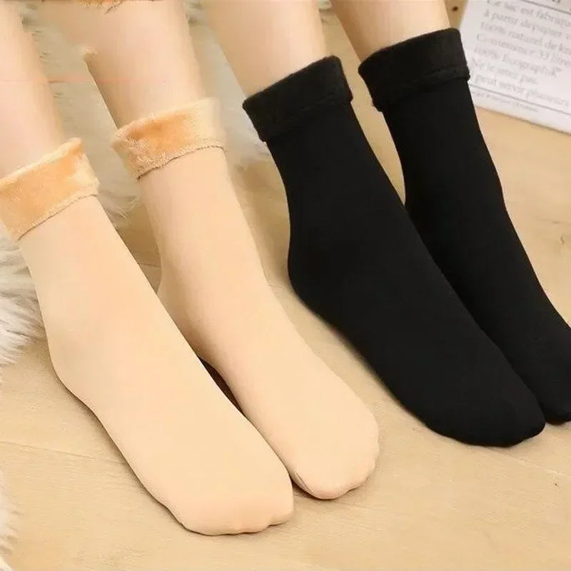 1/2/4/5Pair New Women Winter Thicken Warm Short Socks Thermal Cashmere Wool Socks Nylon Snow Velvet Boots Home Floor Calcetines