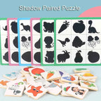 Wooden Montessori Find Shape Toy Animal Fruit Shadow Pairing Shape Puzzle Thinking Game Early Educational Toy Gift for Children