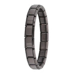 Trendy Square Italy Stainless Steel Bracelets For Women Men HipHop Metal Italian Modules Stretchable Gift Birthday Party Jewelry