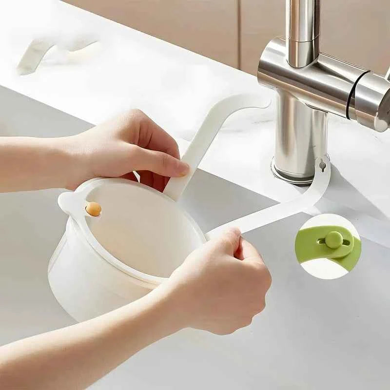 Kitchen Sink Strainer Basket with Faucet Hanging Waste Catcher And Draining Filter Press for Easy Dumping