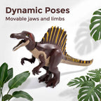 Jurassic Large Spinosaurus Dinosaur World Building Block Figure Movable Joint Prehistoric Animal Model Educational Assemble Toy