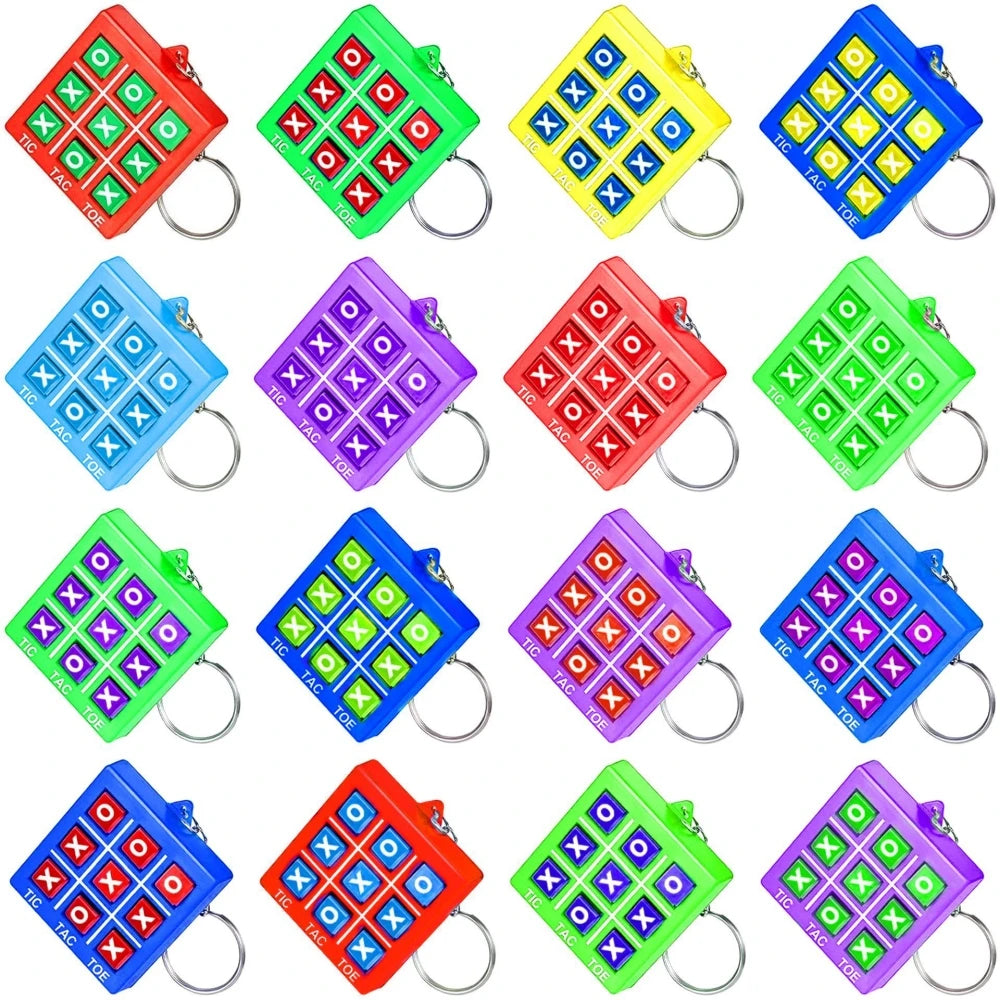 Fun 6/12/18Pcs Tic Tac Toe Game Keychains Set for Birthday Wedding Valentine's Day New Year Carnival Party Favors Pinata Fillers