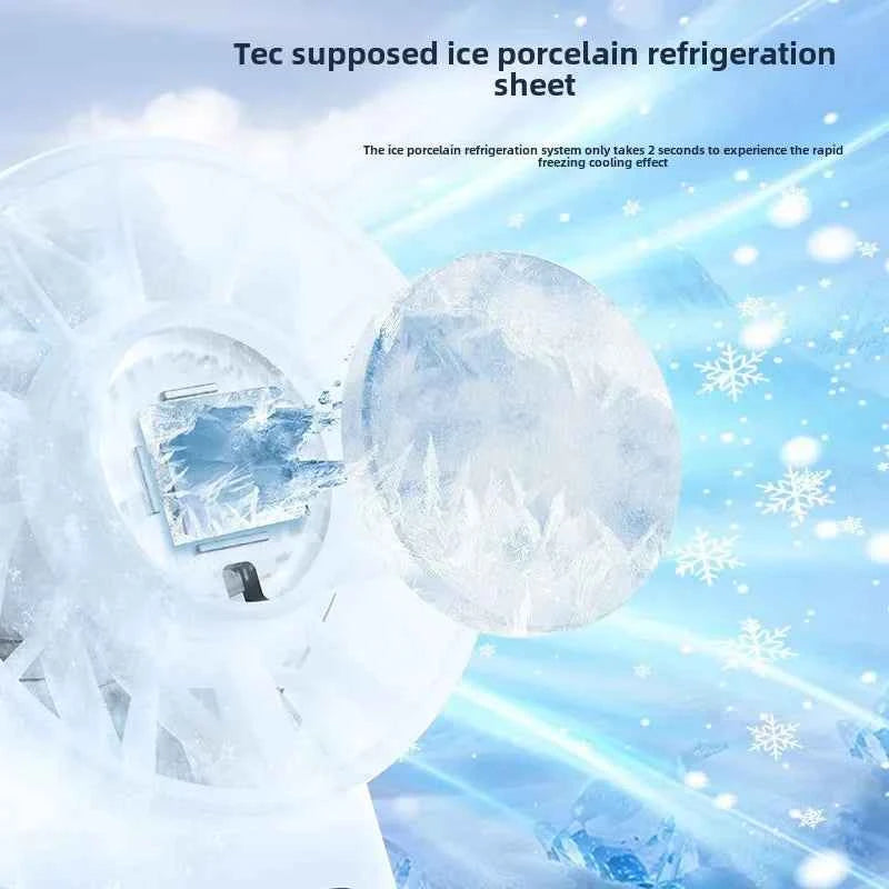 Ice compress high-speed cooling fan handheld fans USB Rechargeable portable mini fan Folding style for Travel,Camping,Outdoor