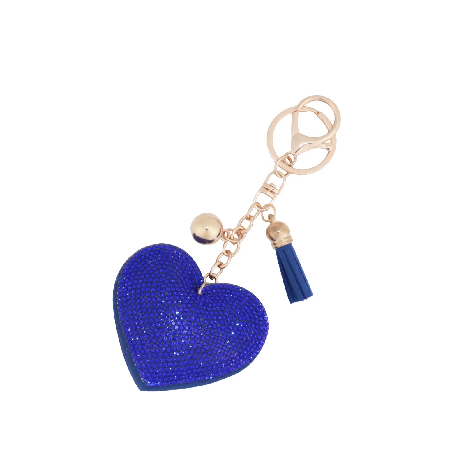 Rhinestone Heart Finger Keychain Bling Crystal Strap Pendant for Key Keychain Handbag Wallet Key Accessories Gift for Women