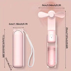 Portable Mini Fan, USB Rechargeable, 3-speed Adjustable, Foldable Handheld Fan, Suitable for Women, Travel, Outdoor Use