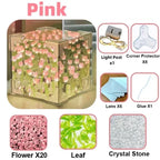 DIY 3D Tulip Flower Sea Night Lamp Kit - Romantic Creative Gift for Girlfriend, Couples and Special Occasions