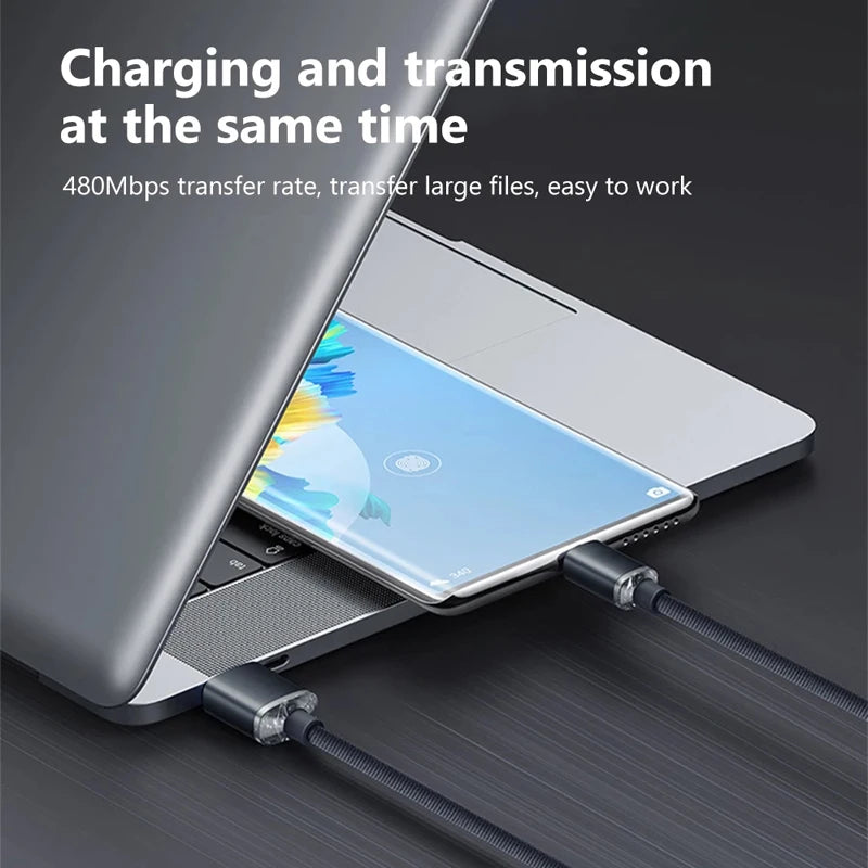 120W USB Type C Cable Type C to Type C Fast Charging Cord USB C Quick Charge Phone Cables For Samsung Xiaomi Huawei Realme