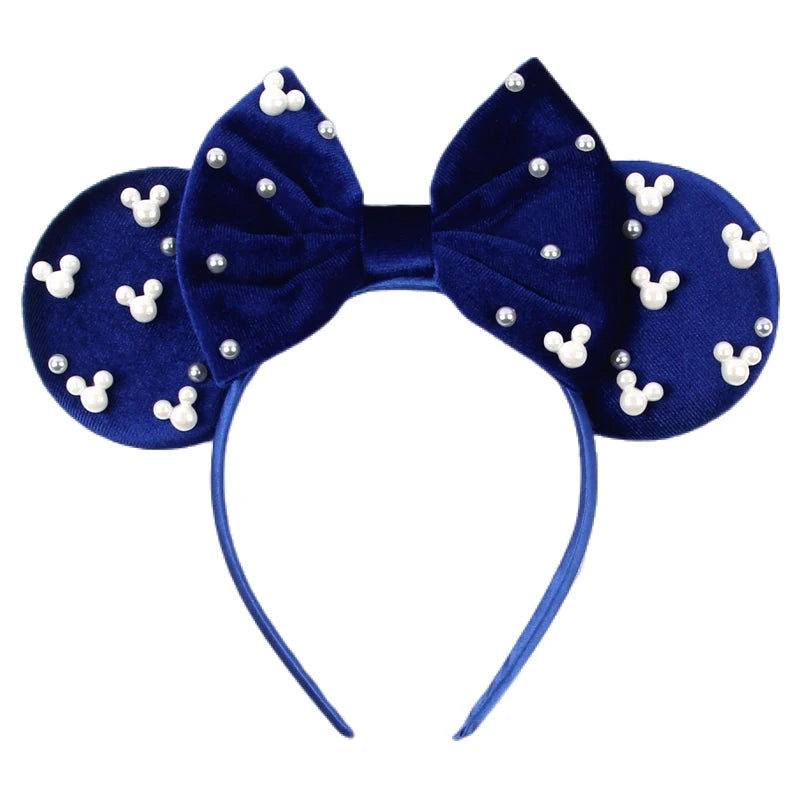 2026 Women 3.3" Velvet Mouse Ear Headband For Girls Soft Butterfly Knot Headband Halloween Party Christmas Hair Accessories