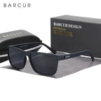 BARCUR Design TR90 Sunglasses Men Polarized Light Weight Sports Sun Glasses Women Eyewear Accessory Oculos UVAB Protection