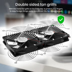 120mm 3000RPM Fan Cooling With Controller 12cm 12V 220V Btc Machine Chassis Workstation Cabinet Radiator Server Fan