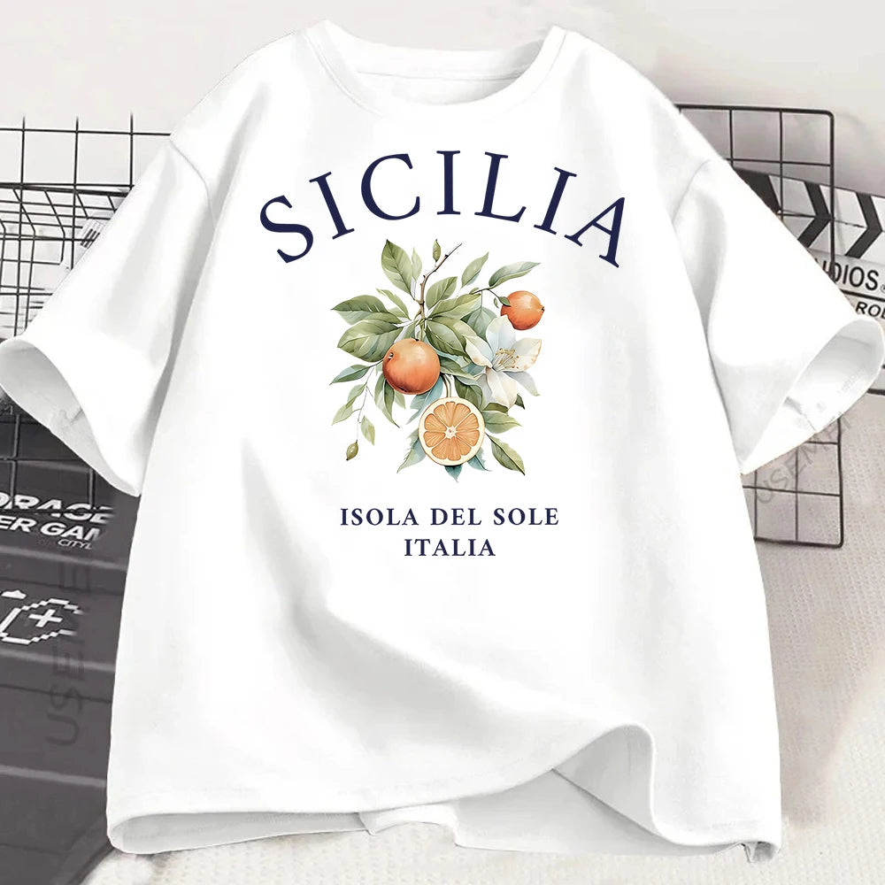 Lemon Letter Print T-shirt Short Sleeve Crew Neck Casual Top for Summer Women Kawaii Streetwear Graphic Tees Vintage Fruit Shirt