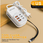Fast USB Charger 6 in 1 Power Strip Desktop Charging Station Fast Charging Cord EU/UK/US Plug USB HUB Adapter Socket 3PD 3USB