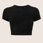 Sexy Soild Crop Tops for Woman Graphic Vintage Cropped T Shirt Women's 90s Tshirt Clothes