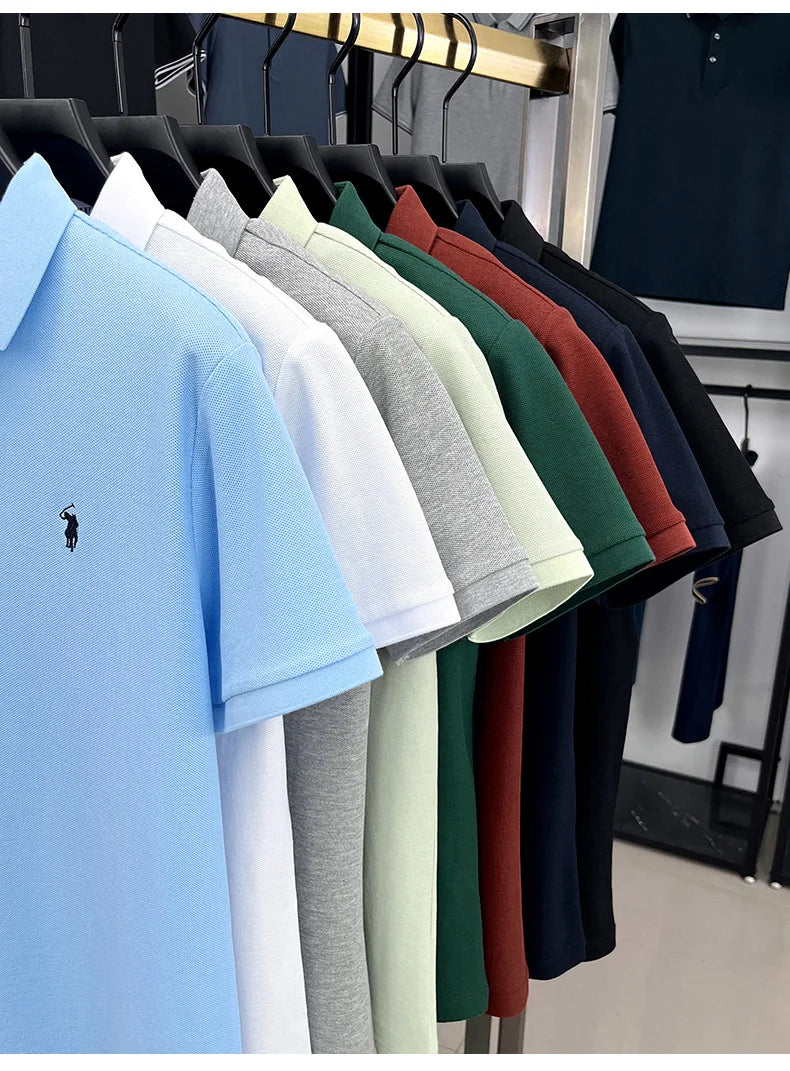 Men's 100% Cotton Polo Shirt – Short Sleeve Casual Golf & Business Shirt