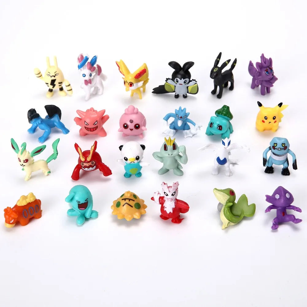 Pokemon Mini Figures Set 24–144PCS – Pikachu Anime Toy Collection