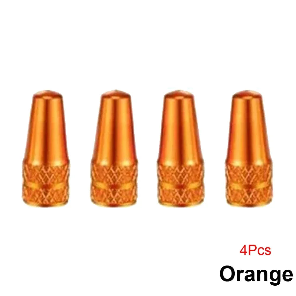 4PCS Aluminum Alloy Presta Valve Caps For Road MTB Track Racing Bike Tires French Valve Wheel Tube Covers