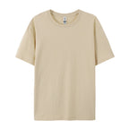 100% Cotton Solid Tshirts Men Woman Short Sleeve Fashion Brand Trend Casual Soft Clothing Tees Customized Products Summer Tops