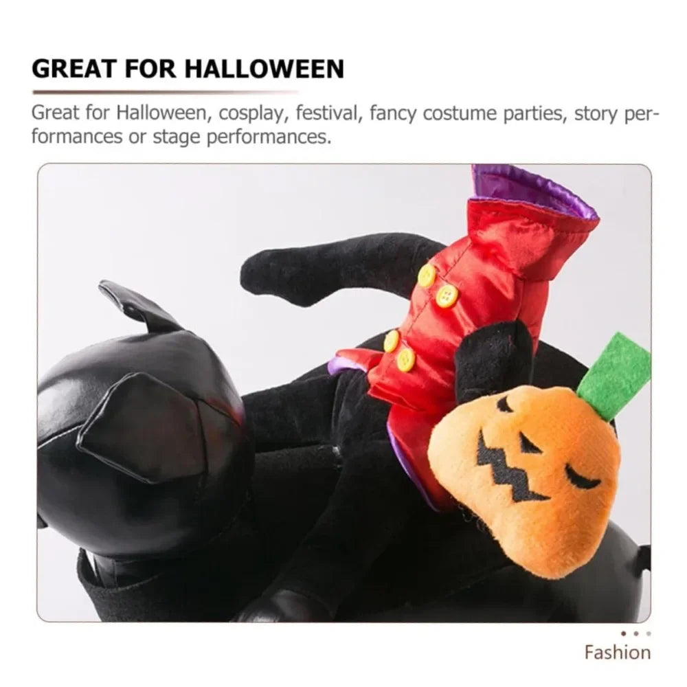 Pet Halloween Horse Rider Costume – Funny Dog & Cat Outfit