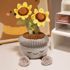 Tulip & Succulent Plant Plush Toy – Cute Stuffed Doll Bookshelf Décor, Soft Kawaii Pillow Pendant & Birthday Gift for Girls