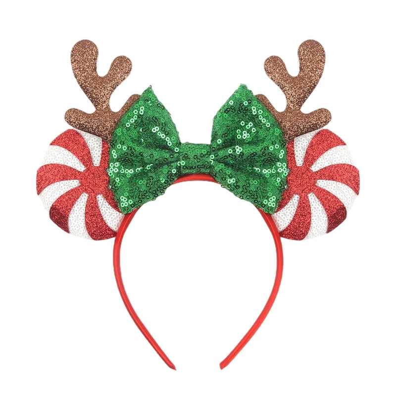 Nieuwste Mickey Mouse Oren Hoofdband Kid Adult Festival Party Pailletten Strik Haarband Vrouwen Baby Girl Party Haar Accessories