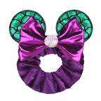 Cute Mouse Ears Velvet Scrunchies Hairband Women Elastic Ponytail Holder Girls Sequin Bow 2023 Kids Party DIY Hair Accessories