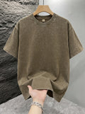 Men's Vintage Acid Washed Oversized T-Shirt – Unisex Streetwear Tee
