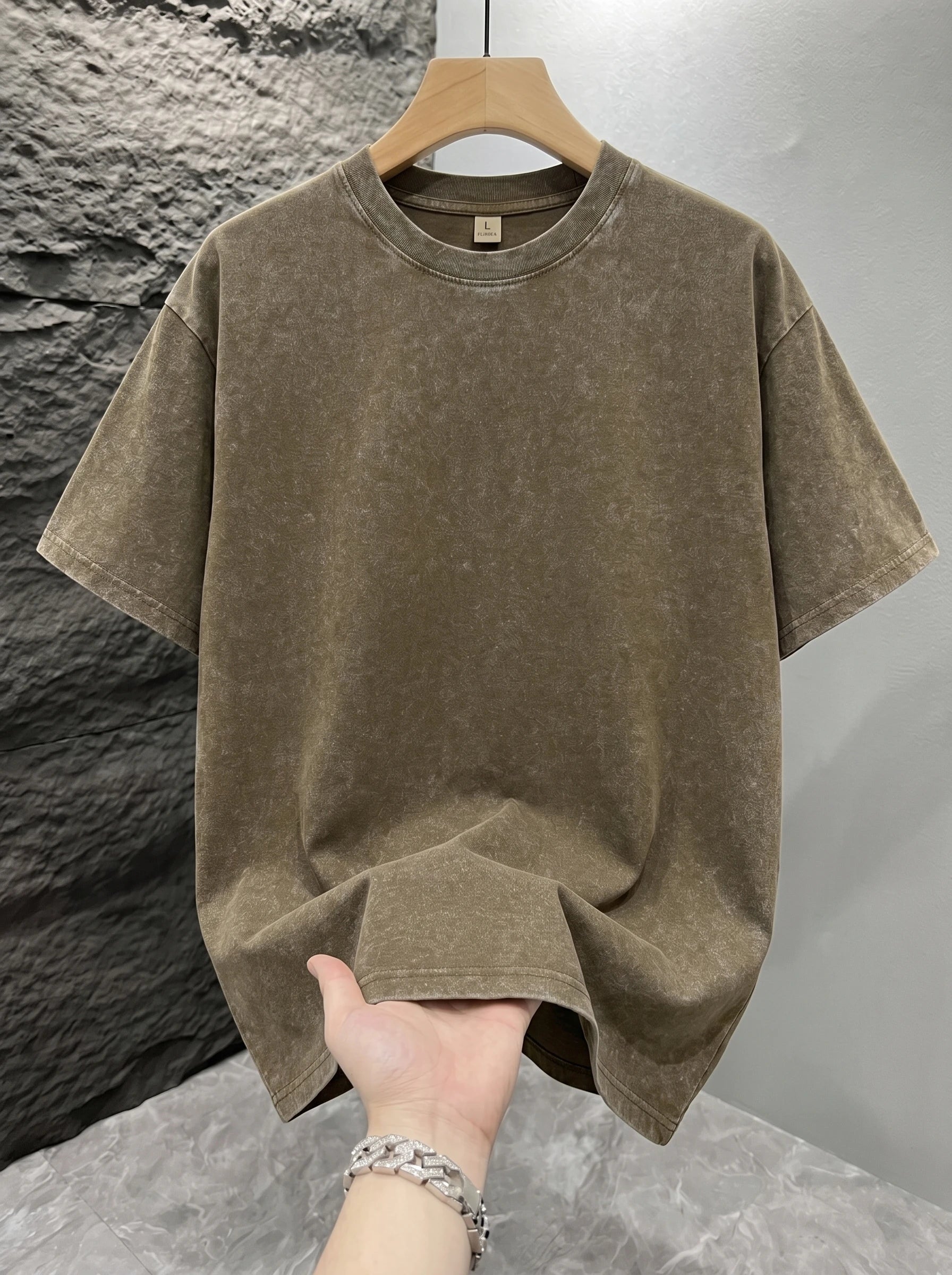 Men's Vintage Acid Washed Oversized T-Shirt – Unisex Streetwear Tee
