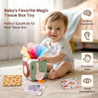 Montessori Cloth Tissue Box Sensory Activity Toy for Babies
