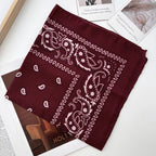 Unisex Men Women Bandana Hairband Cowboy Mens Biker Sports Headwear Wrist Hairwrap Paisley Head Wrap Square Scarf
