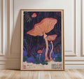 Japanese Crane Wall Art Red Sun Pine Tree Vintage Poster