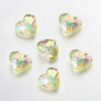 20pcs Acrylic Heart Beads Transparent Loose Spacer Beads for DIY Jewelry Making Pendants Neaklace Bracelet Needlework Material