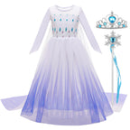 Frozen Elsa Anna Princess Girl Vestidos Costume Kid Dress Disney Snow Queen Halloween Cosplay Birthday Party Dress Up 2-10 Years