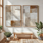 2pcs/set Japanese Retro Wabisabi Mountain Abstract Canvas Printing Abstract Green Sunset Flying Crane Wall Art Poster Home Decor