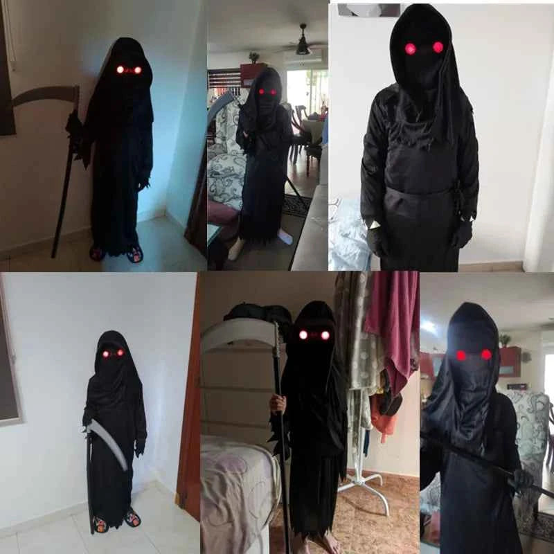 Kids Grim Reaper Costume – Skeleton Glow Halloween Outfit
