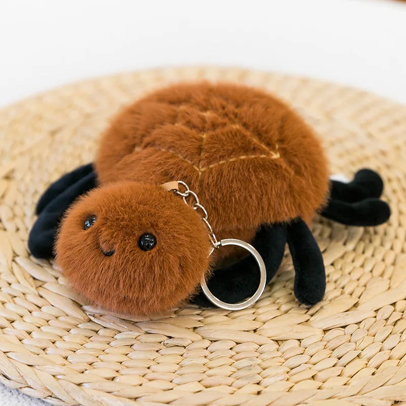 1 Piece Small Insect Plush Toy Doll Keychain Creative Stuffed Doll Bag Pendant Cute Snail Bee Keyring Birthday Gift